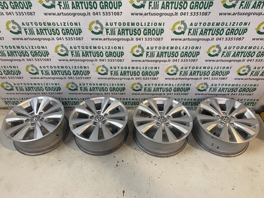 CERCHI IN LEGA ORIGINALI VW GOLF VII 5 FORI DA 16 6.5JX16H2 ET46 - immagine 2
