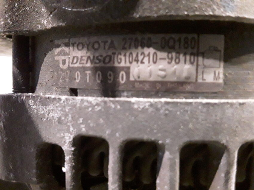 ALTERNATORE TOYOTA AYGO 1.0 VVT-I 27060-0Q180 KM. 50.000 anno 2016 - immagine 4