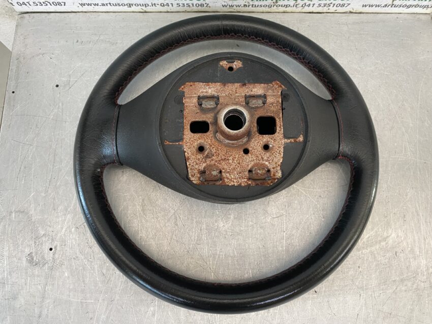 VOLANTE IN PELLE con cuciture rosse FIAT SEICENTO/600 Sporting Abarth Michael Schumacher - immagine 6