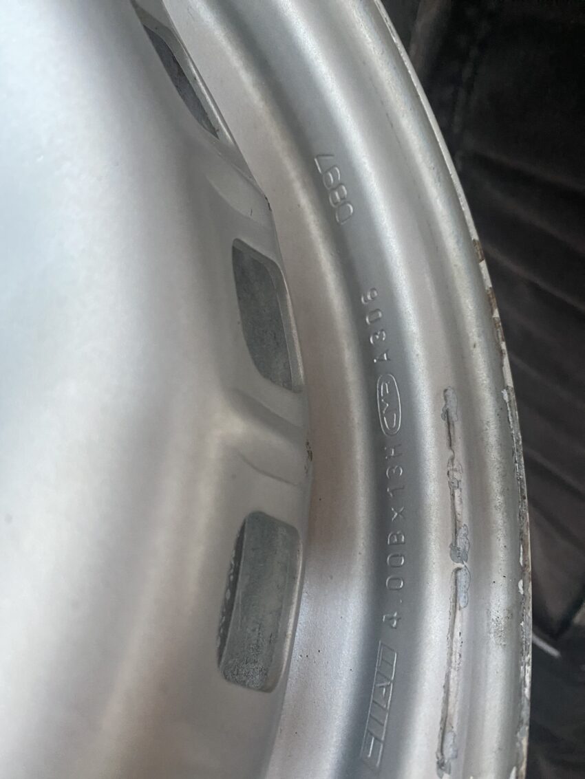 4 CERCHI IN FERRO GRIGI FIAT PANDA 141 ORIGINALI R13 4×13 - immagine 5