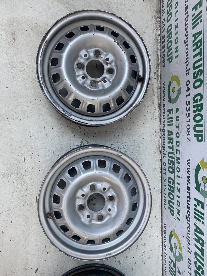 4 CERCHI IN FERRO GRIGI FIAT PANDA 141 ORIGINALI R13 4×13 - immagine 4