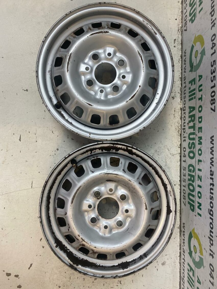 4 CERCHI IN FERRO GRIGI FIAT PANDA 141 ORIGINALI R13 4×13- - immagine 2