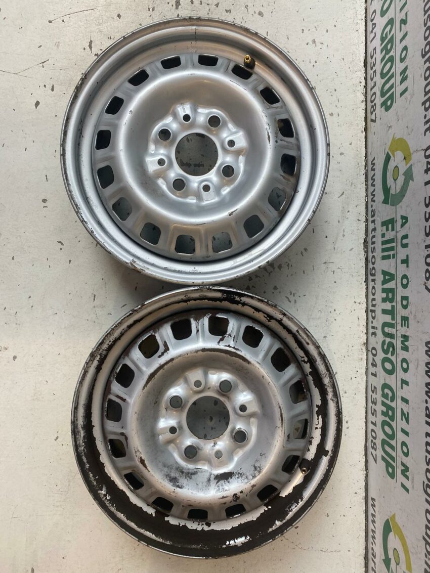 4 CERCHI IN FERRO GRIGI FIAT PANDA 141 ORIGINALI R13 4×13- - immagine 3