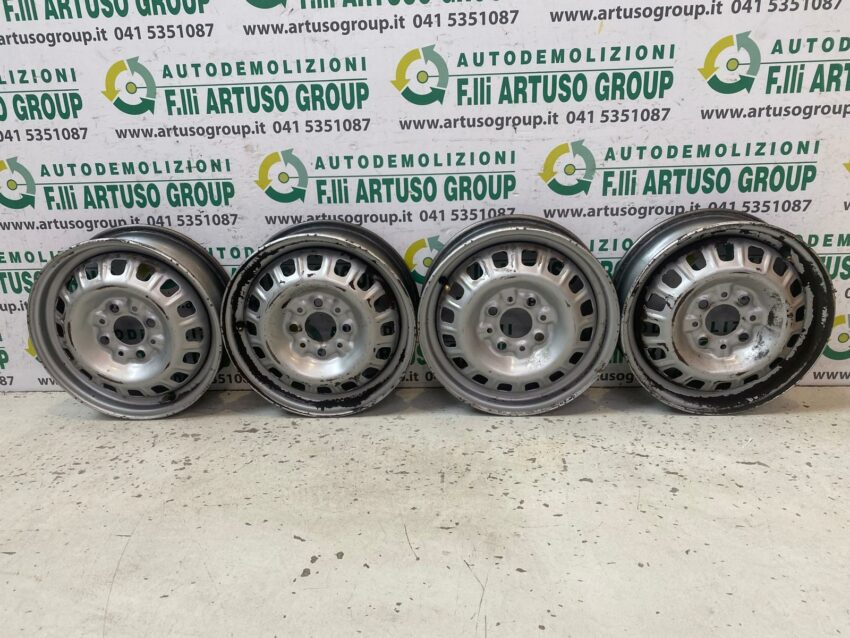 4 CERCHI IN FERRO GRIGI FIAT PANDA 141 ORIGINALI R13 4×13-