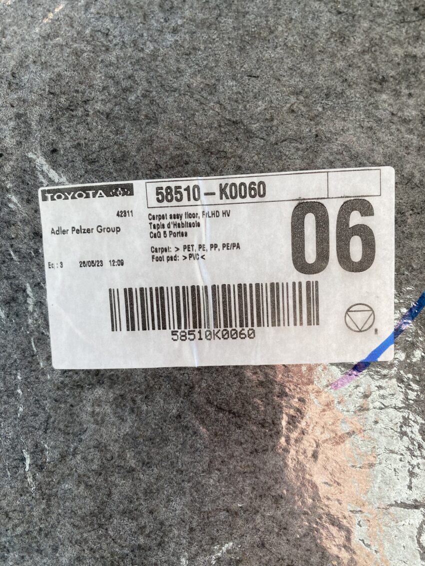 Moquette interna abitacolo Toyota Yaris Cross  05/21> 58510K0060 - immagine 7