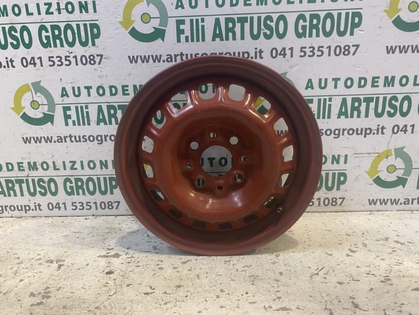 CERCHIO IN FERRO ROSSO FIAT PANDA 141 ORIGINALE R13 4,0×13 - immagine 2