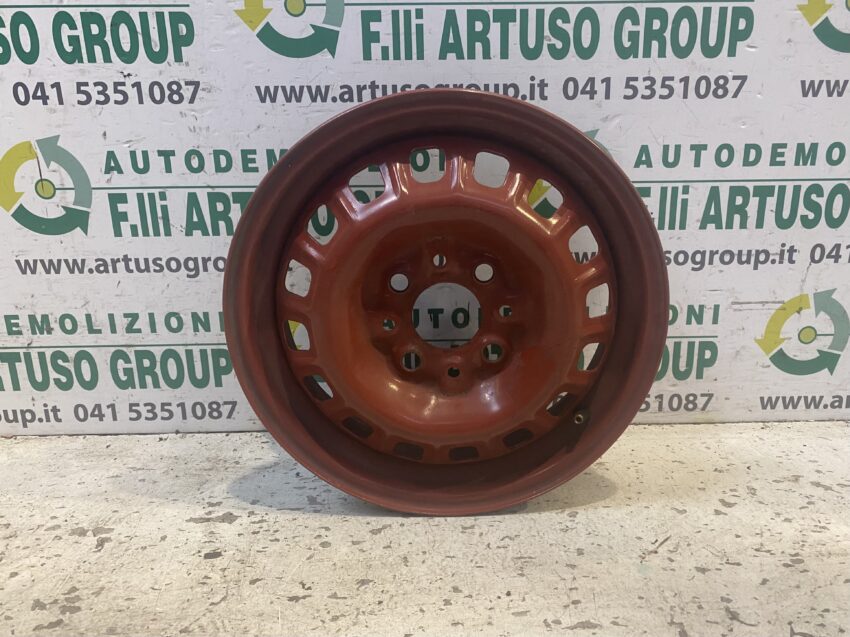 CERCHIO IN FERRO ROSSO FIAT PANDA 141 ORIGINALE R13 4,0×13