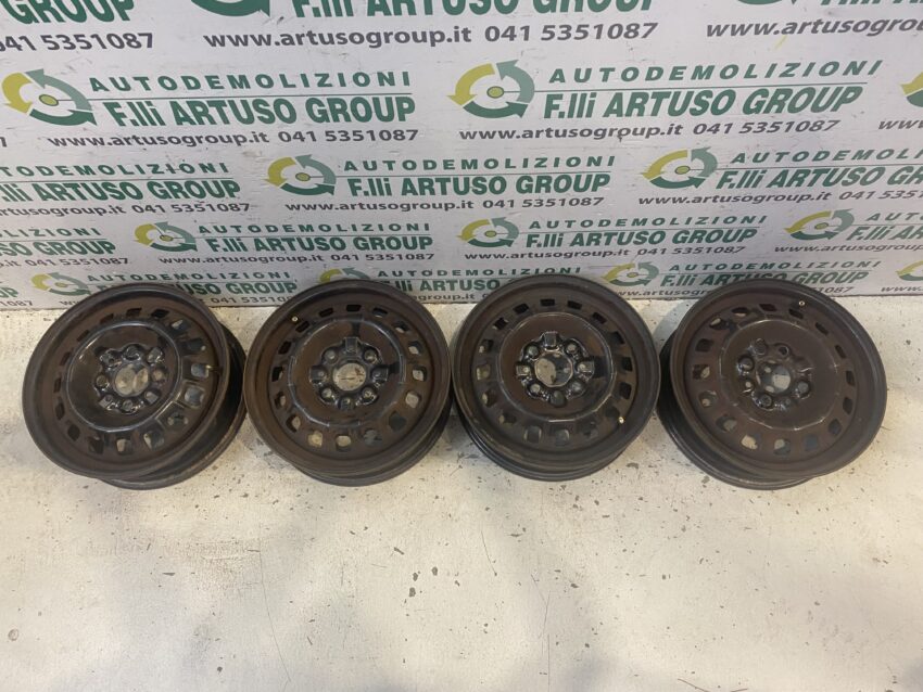 4 CERCHI IN FERRO NERI FIAT PANDA 141 ORIGINALI R13 4×13 - immagine 3